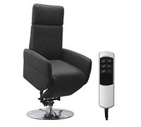 CAVADORE Sillón de TV Cobra con 2 Motores eléctricos y Ayuda para levantarse/Sillón eléctrico con Mando a Distancia/función de Relax/hasta 130 kg/M: 71 x 110 x 82 / imitación de Piel Antracita