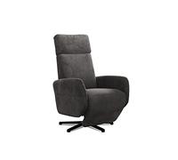 CAVADORE Sillón de TV Cobra con función reclinable, función Relax, Regulable manualmente, Base de Estrella, soporta hasta 130 kg, 71 x 110 x 82 cm, Aspecto de Piel, Color Gris Oscuro