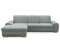 CAVADORE Sofá Cama Lexi en Estilo rústico/sofá Cama en Forma de L con Chair Larga XXL a la Izquierda y núcleo de muelles. Incluye Cama, cajonera y función de cabecero, 275 x 82 - 99 x 173 cm, Tejido