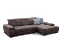 Cavadore Sofá Cama Mistrel con Chair XL, sofá esquinero con fácil eliminación de Manchas Gracias a Soft Clean, Adecuado para hogares con niños, Mascotas, 273 x 77 x 173 cm, Color marrón