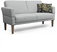 CAVADORE Sofá de 3 plazas Femarn con muelles/Sofá Cocina Comedor Cocina / 190x98x81 / Tejido Textura Gris Claro