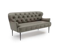 CAVADORE Sofá de Cocina Amba, de 2,5 plazas, Banco Moderno para Cocina o Comedor, 173 x 97 x 87 cm, Microfibra Gris marrón