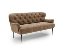 CAVADORE Sofá de Cocina Amba, de 2,5 plazas, Banco Moderno para Cocina o Comedor, 173 x 97 x 87 cm, Microfibra marrón Claro