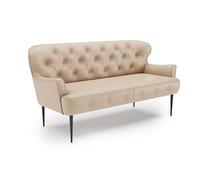 CAVADORE Sofá de Cocina Amba, de 2,5 plazas, Banco Moderno para Cocina o Comedor, 173 x 97 x 87 cm, Microfibra Beige