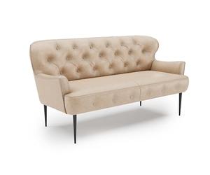 CAVADORE Sofá de Cocina Amba, de 2,5 plazas, Banco Moderno para Cocina o Comedor, 173 x 97 x 87 cm, Microfibra Beige