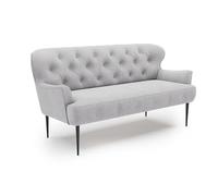 CAVADORE Sofá de Cocina Amba, de 2,5 plazas, Banco Moderno para Cocina o Comedor, 173 x 97 x 87 cm, Tejido Plano: Gris Claro