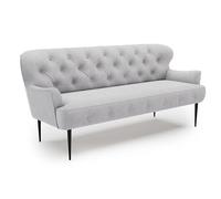 CAVADORE Sofá de Cocina de 3 plazas Amba, Banco Moderno para Cocina o Comedor, 193 x 97 x 87 cm, Tejido Plano: Gris Claro