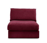 CAVADORE sofá Módulo Fiona Asiento Element con Respaldo/XXL de sillón con respaldo/94 x 90 x 112/webstoff Granate de Color Rojo