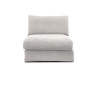 CAVADORE sofá Módulo Fiona Asiento Element con Respaldo/XXL de sillón con respaldo/94 x 90 x 112/webstoff Beige