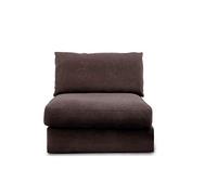 CAVADORE sofá Módulo Fiona Asiento Element con Respaldo/XXL de sillón con respaldo/94 x 90 x 112/webstoff Color Marrón Oscuro
