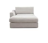 CAVADORE sofá Módulo Fiona Long Chair con Brazo Notebook Izquierda/XXL de Recamiere Apto para sofá Escobillero Fiona/139 x 90 x 199/webstoff Beige
