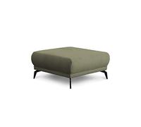 CAVADORE Taburete Cooper con Patas de Metal Negro y Funda Fina de Pana como Taburete Auxiliar o Taburete / 89 x 43 x 89 / Pana Verde