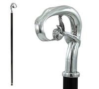 CAVAGNINI Bastón para Hombre de Madera de Haya, diseño Elegante Vintage