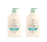Cavaillès Gel de Baño y Ducha Bio Aloe Vera Lote de 2 x 1L - Pieles Sensibles - Sobreengrasante Vegetal Pro-Regenerante® - Hidratante y Protector - Sin Jabón - Rostro y Cuerpo Familiar