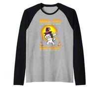 Cavalier Dabbing Dog Will Dab for Candy Funny Halloween Camiseta Manga Raglan