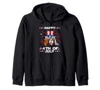 Cavalier Dog 4th of July Patriotic American Dogs Lovers Sudadera con Capucha