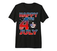 Cavalier Dog American Flag Glasses Happy 4th of July Camiseta Premium