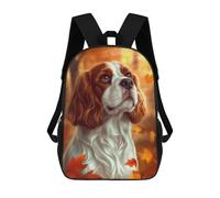 Cavalier King Charles Spaniel Autumn Portrait Mochila, Mochila Escolar Impresa En 3D, Bolsa Para El Almuerzo Escolar, Mochila De Viaje, Mochila Para Amigos, Mochila Escolar Para Niñas Y Niños 17inch