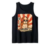 Cavalier King Charles Spaniel, DJ, música house, retro, amante de los perros Camiseta sin Mangas