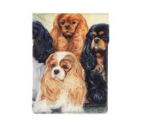 Cavalier King Charles Spaniel Dorado Negro,Funda de Cuero PU para portátil, Funda para portátil, Funda para portátil, maletín para Tableta