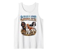 Cavalier King Charles Spaniel Dueño Amante de los Perros Hombres Mujeres Camiseta sin Mangas