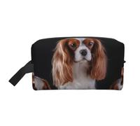 Cavalier King Charles Spaniel Madre con Cachorros, Bolsa de Maquillaje Bolsa de cosméticos Bolsa de artículos de tocador de Viaje portátil Organizador de Bolsa de Maquillaje