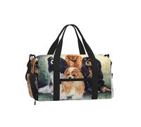 Cavalier King Charles Spaniel Negro Dorado,Bolso Deportivo Bandolera de Mano, Bolsa de Deporte, Bolsa de Viaje de Gran Capacidad para Mujeres y Hombres.