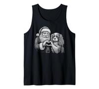 Cavalier King Charles Spaniel Papá Noel Navidad Perro Camiseta sin Mangas