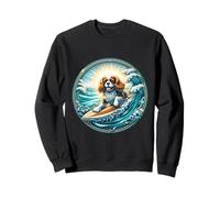 Cavalier King Charles Spaniel Perro Surfing Surfer Dueño Sea Sudadera