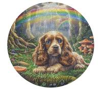 Cavalier King Charles Spaniel Puzzle Familiar 195 Piezas Animales Formas Irregulares Cocker Rainbow Puzzle Niños Familia Juego Interacción Antiestrés Regalo Ideal Interacción Familiar195 PCS