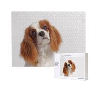 Cavalier King Charles Spaniel,Rompecabezas de Madera de 500 Piezas, Juego Familiar, Rompecabezas para Adultos, Adolescentes, decoración del hogar
