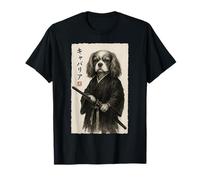 Cavalier King Charles Spaniel Samurai Japonés Ukiyo-e Perro Camiseta