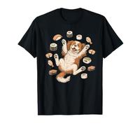 Cavalier King Charles Spaniel Sushi Retro Vintage Perro Amante Camiseta
