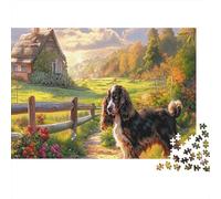 Cavalier par Fence Puzzle Défi 1000 Pièces Pour Adultes, Jeux Éducatifs, Pet Puzzle Cadeau Pratique Et Décoration De Maison 52x38cm/1000pcs