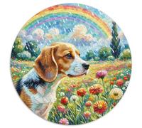 Cavalier Rey Charles Spaniel 1000 Piezas Rompecabezas Redondo Redondo Puzzle Puzzle 1000 Piezas Cavalier Rey Charles Spaniel Rompecabezas para Adultos Juguetes De Descompresión para Adultos 1000pcs