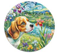 Cavalier Rey Charles Spaniel 1000 Piezas Rompecabezas Redondo Rompecabezas Circular Puzzle 1000 Piezas Cavalier Rey Charles Spaniel Puzzle De Madera para Adultos Y Niños Regalo 1000pcs (67.5x67.5cm)