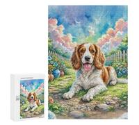 Cavalier Rey Charles Spaniel Puzzle 300 Piezas Juguete Educativo Familiar Linda Mascota 3D Rompecabezas para Niños A 14 Años Y Adultos Desafío Impossible DIY Creativo 300 PCS