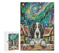 Cavalier Rey Charles Spaniel Puzzles 300 Piezas Circular Redondo Desafío Intelectual Impossible para Familia Juguete Educativo 3D Maquetas Construir DIY Creativo 300 PCS