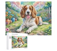 Cavalier Rey Charles Spaniel Puzzles 500 Piezas Desafío Familiar Linda Mascota Impossible Rompecabezas 3D para Adultos Y Niños A 12 Años Juguete Educativo DIY Creativo 500 PCS
