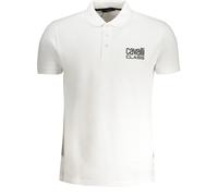 Cavalli Class Bold Logo White Polo Shirt