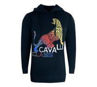 Cavalli Class Bold Tiger Logo Navy Blue Hoodie