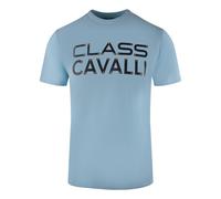 Cavalli Class Bolted Logo Light Blue T-Shirt