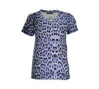 Cavalli Class - Camiseta de Algodón Azul con Estampado - Tops - Mujer - Multicolor - S -