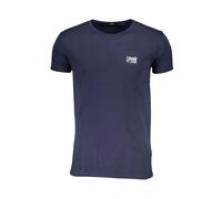 Cavalli Class - Camiseta de Algodón Azul con Logo Estampado - Tops - Hombre - Azul - S -