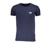 Cavalli Class - Camiseta de algodón con cuello redondo para hombre, azul