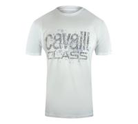 Cavalli Class Camiseta Diseño Logotipo Estilo Spray para Hombre (SY1161)