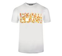Cavalli Class Flaming Logo White T-Shirt
