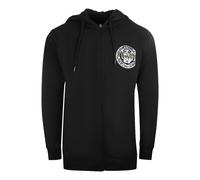 Cavalli Class Large Circle Design Black Zip-Up Hoodie