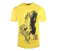 Cavalli Class Large Tiger Design Yellow T-Shirt