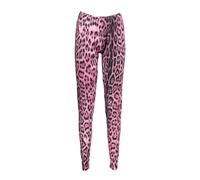 Cavalli Class - Leggings Rosas de Mujer con Estampado de Logo - Trousers - Mujer - Rosa - L -